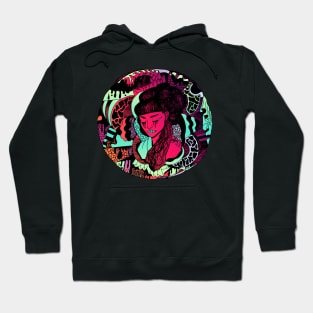 Blue Red Blend Circle of The Geisha Hoodie